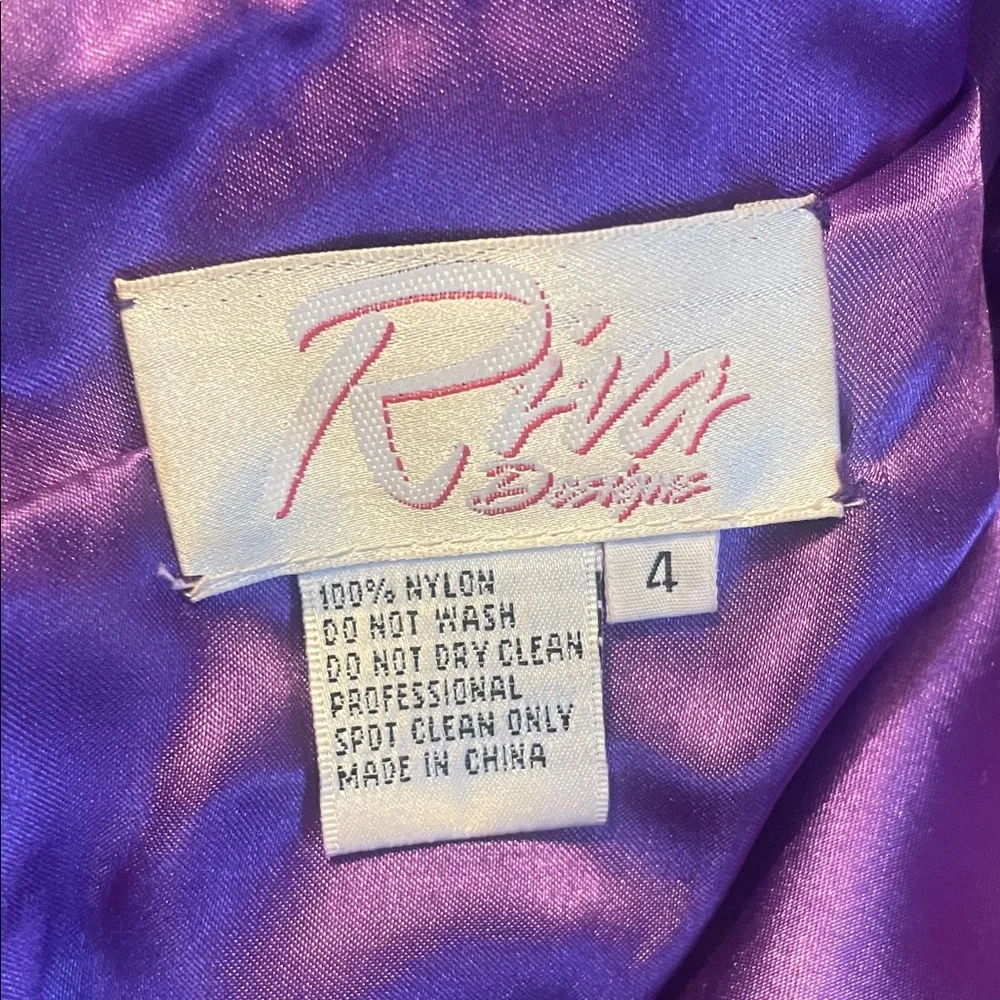Riva Designs Purple and Gold Strapless Prom Dress - Picture 6 of 6